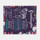 Naar mijn kleindochter Gift van oma, Bloemster Lov Fleece Deken (Voorkant (Horizontaal))