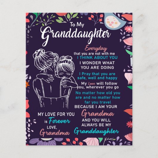 Naar mijn kleindochter Gift van oma, Bloemster Lov Flyer (Voorkant)