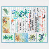 Naar mijn kleindochter, ik hou van je fleece deken (Voorkant (Horizontaal))