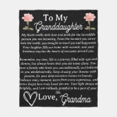 Naar mijn kleindochter PEONY gepersonaliseerde dek Fleece Deken (Voorkant)