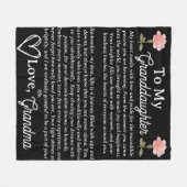 Naar mijn kleindochter PEONY gepersonaliseerde dek Fleece Deken (Voorkant (Horizontaal))