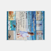 Naar mijn kleindochter strand en Zee mijn zon Fleece Deken (Voorkant (Horizontaal))