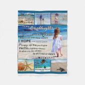 Naar mijn kleindochter strand en Zee mijn zon Fleece Deken (Voorkant)