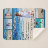 Naar mijn kleindochter strand en Zee mijn zon Sherpa Deken (Voorkant (horizontaal))