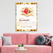 Naar mijn kleindochter Sunflower Gift van oma Canvas Afdruk (Insitu (Woonkamer))