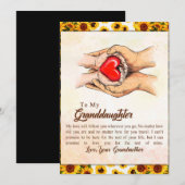 Naar mijn kleindochter Sunflower Gift van oma Feestdagenkaart (Voorkant / Achterkant)