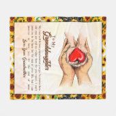 Naar mijn kleindochter Sunflower Gift van oma Fleece Deken (Voorkant (Horizontaal))