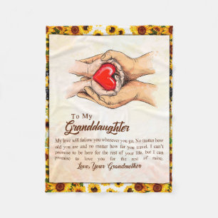 Naar mijn kleindochter Sunflower Gift van oma Fleece Deken