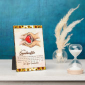 Naar mijn kleindochter Sunflower Gift van oma Fotoplaat (Zijkant)