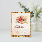 Naar mijn kleindochter Sunflower Gift van oma Kaart (Staand voorkant)