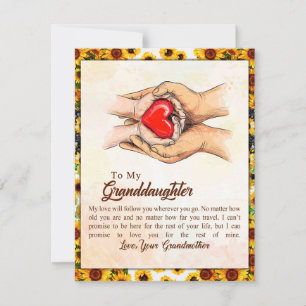 Naar mijn kleindochter Sunflower Gift van oma Kaart