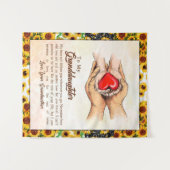 Naar mijn kleindochter Sunflower Gift van oma Wandkleed (Voorkant (horizontaal))