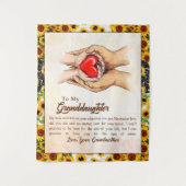Naar mijn kleindochter Sunflower Gift van oma Wandkleed (Voorkant)