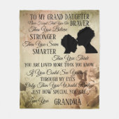 Naar mijn kleindochter uit Grand Ma Fleece Deken (Voorkant)