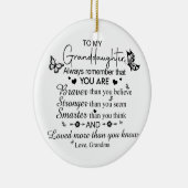 Naar mijn kleindochterversiering keramisch ornament (Rechts)