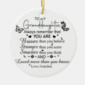 Naar mijn kleindochterversiering keramisch ornament (Voorkant)