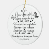 Naar mijn kleindochterversiering keramisch ornament (Links)