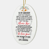 Naar mijn kleinzoon van oma met aangepaste naam keramisch ornament (Links)