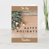 NAAR MIJN **LERER** BIJ CHRISTMAS CARD FEESTDAGEN KAART (Voorkant)