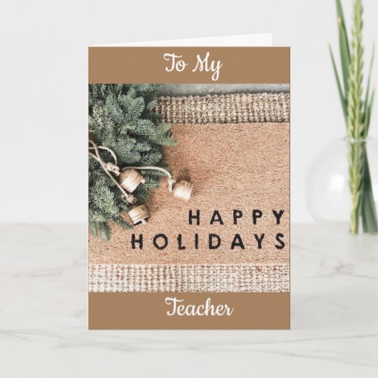 NAAR MIJN **LERER** BIJ CHRISTMAS CARD FEESTDAGEN KAART (Voorkant)