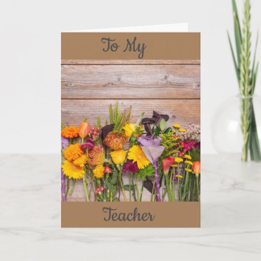 NAAR MIJN **LERER** OP DE KAART VAN DE THANKSGIVIN (Voorkant)