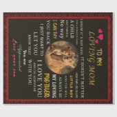 Naar mijn liefhebbende moeder van zoon cadeaupapier (Vlak)