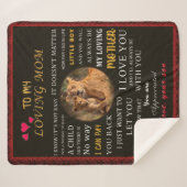 Naar mijn liefhebbende moeder van zoon sherpa deken (Voorkant (horizontaal))