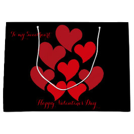 Naar mijn liefje Red Heart Pattern Valentijnsdag Groot Cadeauzakje