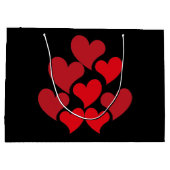 Naar mijn liefje Red Heart Pattern Valentijnsdag Groot Cadeauzakje (Achterkant)