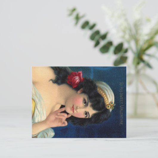 "Naar mijn lieve Valentijn"  romantische efemera Feestdagenkaart (Staand voorkant)