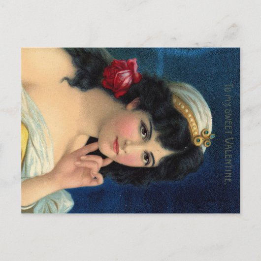 "Naar mijn lieve Valentijn"  romantische efemera Feestdagenkaart (Voorkant)