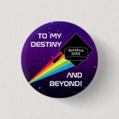 Naar mijn lot gepersonaliseerde Afstuderen Pin Ronde Button 3,2 Cm (Voorkant)