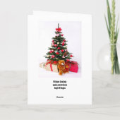 Naar mijn man met Kerstmis Feestdagen Kaart (Achterkant)