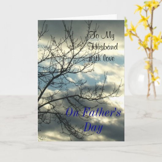 Naar mijn man met liefde op Vaderdag Kaart (Gele Bloem)