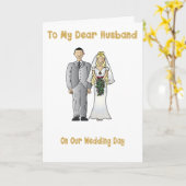 Naar mijn man op onze trouwdag kaart (Gele Bloem)