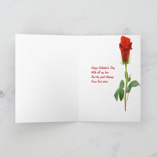 Naar mijn man op Valentijnsdag Feestdagen Kaart (Binnen)