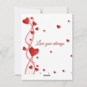 Naar mijn man op Valentijnsdag Feestdagenkaart (Achterkant)