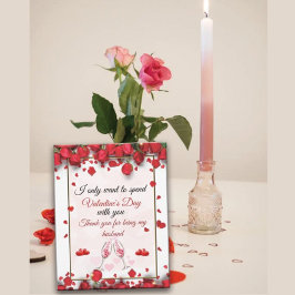 Naar mijn man op Valentijnsdag Feestdagenkaart