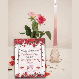 Naar mijn man op Valentijnsdag Feestdagenkaart