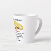 Naar mijn man voor hem trouwend koppel monogram latte mok (Rechterhoek)
