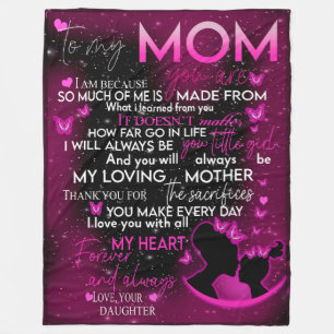 naar mijn moeder deken van dochter, deken voor moe