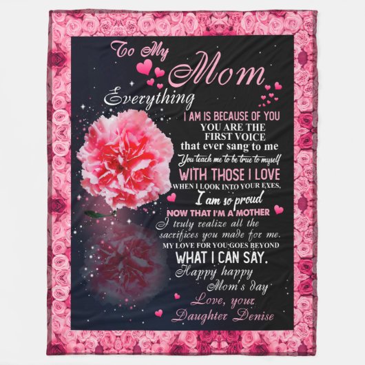 naar mijn moeder deken van Little girl, Blanket Gi (Voorkant)