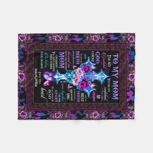 naar mijn moeder deken van Son, deken voor moeder (Voorkant (Horizontaal))