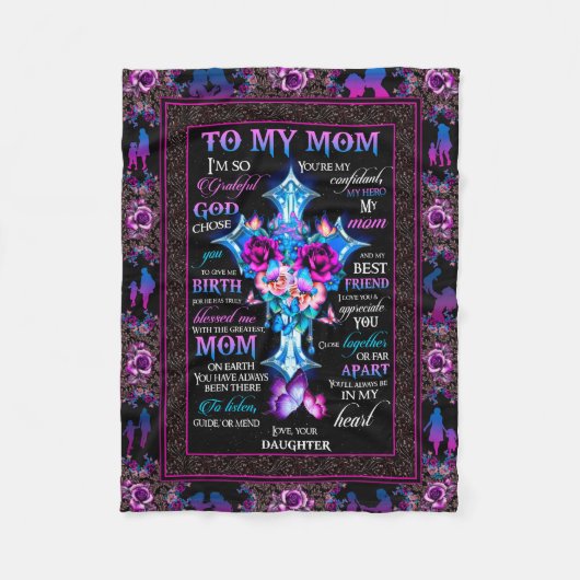 naar mijn moeder deken van Son, deken voor moeder (Voorkant)