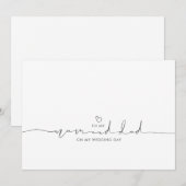 Naar mijn moeder en vader op mijn huwelijksdag (Voorkant / Achterkant)