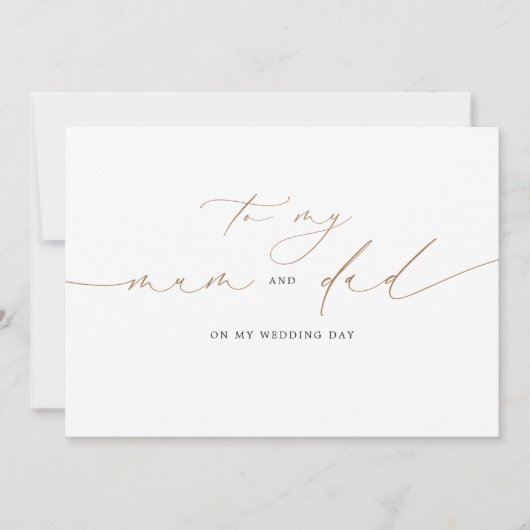 Naar mijn moeder en vader op mijn huwelijksdag leg (Voorkant)