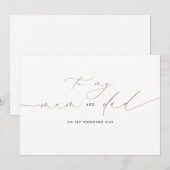 Naar mijn moeder en vader op mijn huwelijksdag leg (Voorkant / Achterkant)