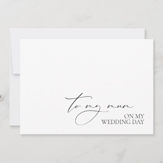 "Naar mijn moeder op de dag van de bruiloft" beric (Voorkant)