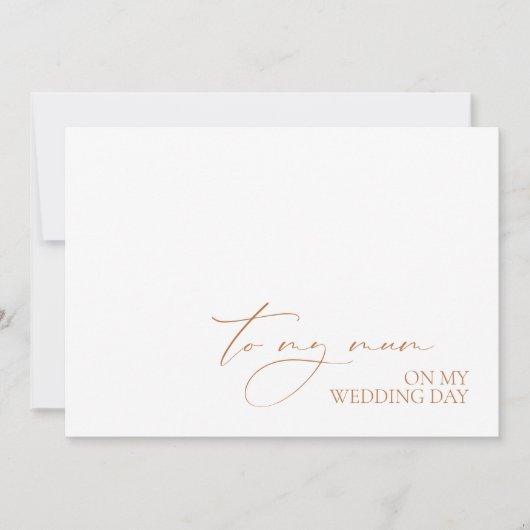 "Naar mijn moeder op de dag van de bruiloft" beric (Voorkant)