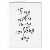 Naar mijn moeder op mijn bruiloft | Stijlvol breed (Voorkant)
